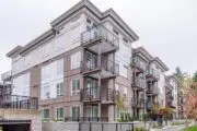 Low-rise apartment building with balconies