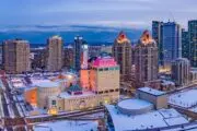 Mississauga skyline at winter